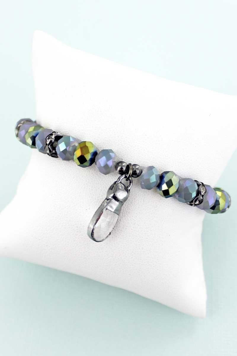 Crystal Charm Stretch Bracelet Multi Color