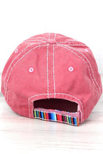 Load image into Gallery viewer, Distressed Salmon Cap with Serape Mamacita
