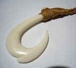 Buffalo Bone Corded Hook White Necklace