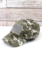 Load image into Gallery viewer, Distressed Ball Cap Digital Camo Flag Tactical Operator - Tribal Coast ArtBall Cap
