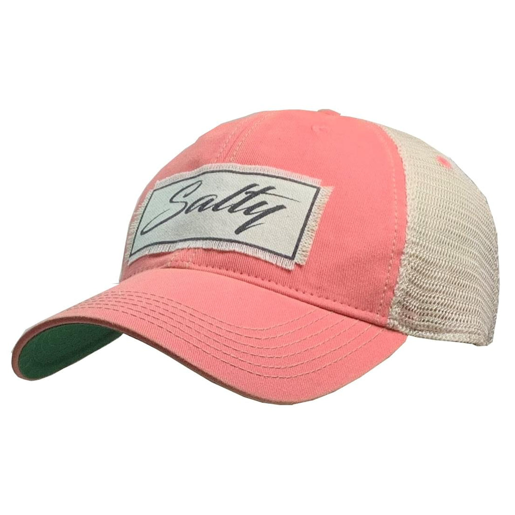 Distressed Trucker Cap Adult Women's Salty Pink - Tribal Coast ArtBall Cap