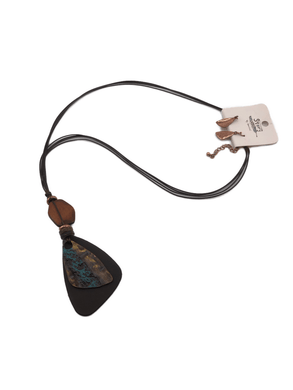 Earring and Necklace Boho Set Triangular Shape Women's Adult - Tribal Coast ArtNecklace