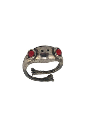 Frog Ring for Girls With Red Eyes One Size Adjustable - Tribal Coast Artring