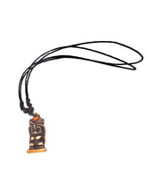 Load image into Gallery viewer, Kids Double Corded Tiki Totem Necklace and Pendant Natural Tones - Tribal Coast ArtNecklace
