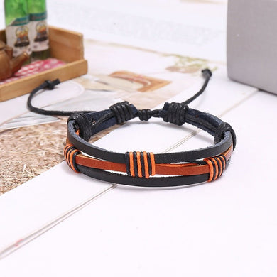 Leather Bracelet for Men Women Natural Punk Style - Tribal Coast ArtBracelet
