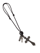 Load image into Gallery viewer, Ornate Cross Necklace Adult Unisex with Cross Charm Ring - Tribal Coast ArtNecklace
