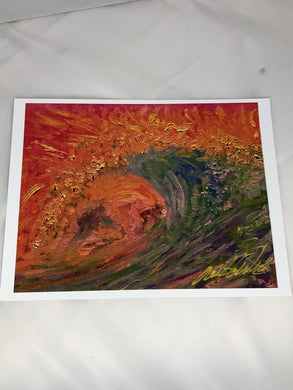 Red Surfing Art Print - Tribal Coast ArtArt print
