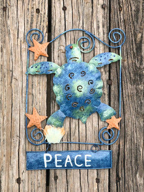 Sea Turtle Peace Sign - Tribal Coast ArtSigns