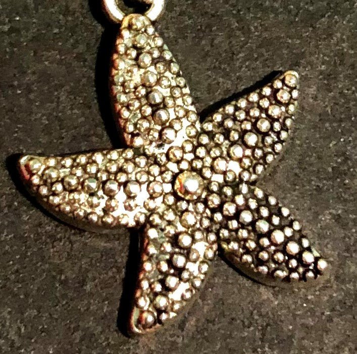 Silver Tone Star Fish Necklace - Tribal Coast ArtNecklace