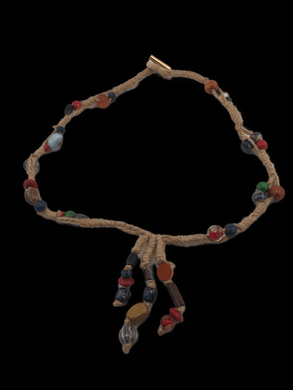Soft Twine Rope Fiber Style Multicolor Beaded Adult Womens Teen Girls Necklace - Tribal Coast ArtNecklace