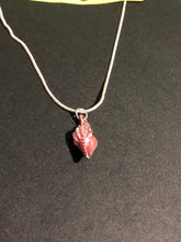 Load image into Gallery viewer, Spiral Sea Shell Red Gold plated enamel - Tribal Coast ArtNecklace
