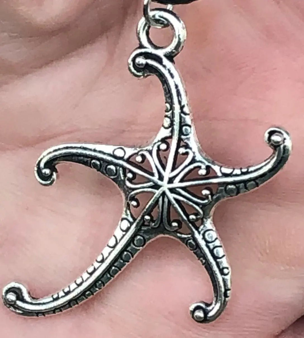 Tribal Coast Art Antique Silver Starfish Pendant Necklace - Tribal Coast ArtNecklace