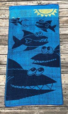 Tribal Coast Art Beach Towel Cartoonish Fish Pattern 30 inch x 60 inch - Tribal Coast ArtBeach Towel