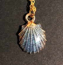 Load image into Gallery viewer, Tribal Coast Art Blue Sea Shell Pendant Necklace - Tribal Coast ArtNecklace
