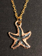 Load image into Gallery viewer, Tribal Coast Art Bluish Green Flake Star Fish Necklace - Tribal Coast ArtNecklace
