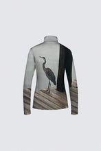 Load image into Gallery viewer, Tribal Coast Art Dock Bird Long Sleeve Shirt Zipper *Special Order* - Tribal Coast Artlong sleeve half zip up
