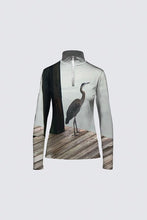 Load image into Gallery viewer, Tribal Coast Art Dock Bird Long Sleeve Shirt Zipper *Special Order* - Tribal Coast Artlong sleeve half zip up
