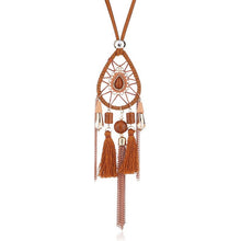 Load image into Gallery viewer, Tribal Coast Art Dream Catcher Necklace - Tribal Coast ArtNecklace
