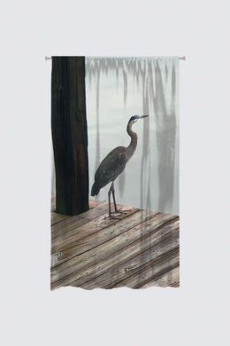 Tribal Coast Art Flora Curtains Pier Bird *Special Order* - Tribal Coast ArtCurtains & Drapes