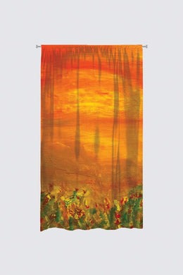 Tribal Coast Art Flora Curtains Sunset with Flowers *Special Order* - Tribal Coast ArtCurtains & Drapes