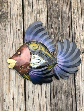 Tribal Coast Art Metal Tropical Fish Sculpture Multi-color - Tribal Coast ArtSigns