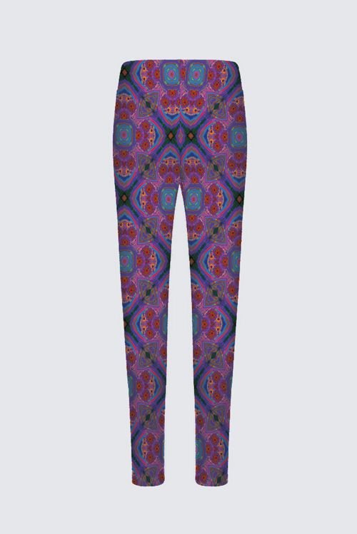 Tribal Coast Art Pant Leggings Purple Chica *Special Order Item* - Tribal Coast Artpants