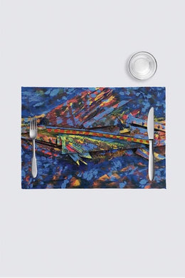 Tribal Coast Art Placemats (Set of 4) Abstract Fish *Special Order* - Tribal Coast ArtHome & Garden