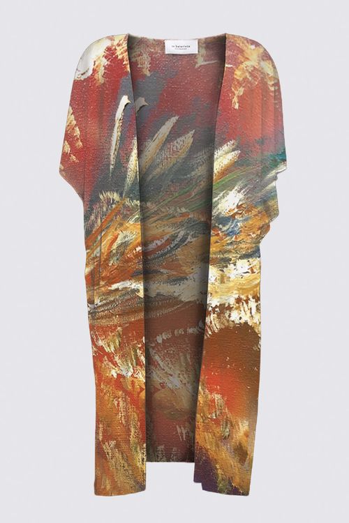 Tribal Coast Art Print Kimono Tropical Naturals *Special Order Item* - Tribal Coast Arttop