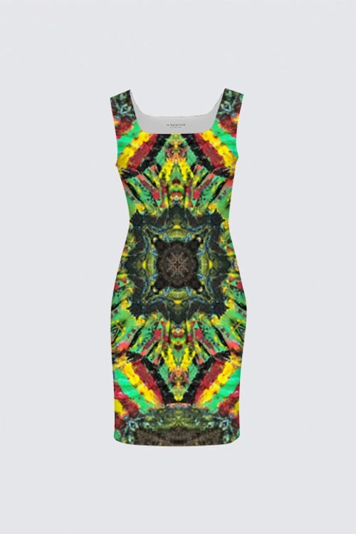 Tribal Coast Art Rasta Dress *Special Order Item* - Tribal Coast Artdress