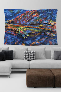 Tribal Coast Art Wall Tapestry 3D Fish Abstract *Special Order* - Tribal Coast Arttapestry