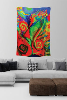 Tribal Coast Art Wall Tapestry Seahorses *Special Order* - Tribal Coast Arttapestry