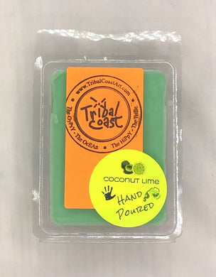 Tribal Coast Art Wax Melt Coconut Lime 2.75 ounces - Tribal Coast Artwax melt