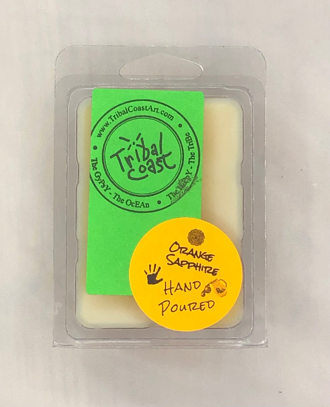 Tribal Coast Art Wax Melt Orange Sapphire 2.75 ounces - Tribal Coast Artwax melt