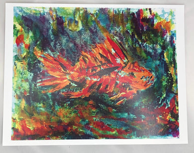 Tribal Fossil Fish Print - Tribal Coast ArtArt print