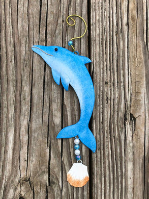 Tropical Dolphin Hanging Ornament - Tribal Coast ArtOrnaments