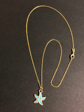 Load image into Gallery viewer, Turquoise Mint Star Fish Necklace - Tribal Coast ArtNecklace
