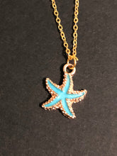 Load image into Gallery viewer, Turquoise Mint Star Fish Necklace - Tribal Coast ArtNecklace
