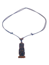 Load image into Gallery viewer, Unisex Kids Double Corded Tiki Totem Necklace and Pendant Natural Tones - Tribal Coast ArtNecklace
