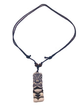 Load image into Gallery viewer, Unisex Kids White Double Corded Tiki Totem Necklace and Pendant - Tribal Coast ArtNecklace
