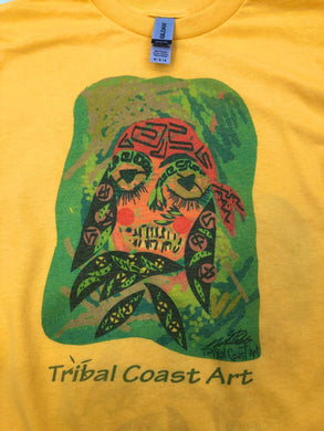 Women’s T Shirt Adult Medium Yellow with Graphic Design Gypsy Fortune Teller - Tribal Coast ArtT-Shirt