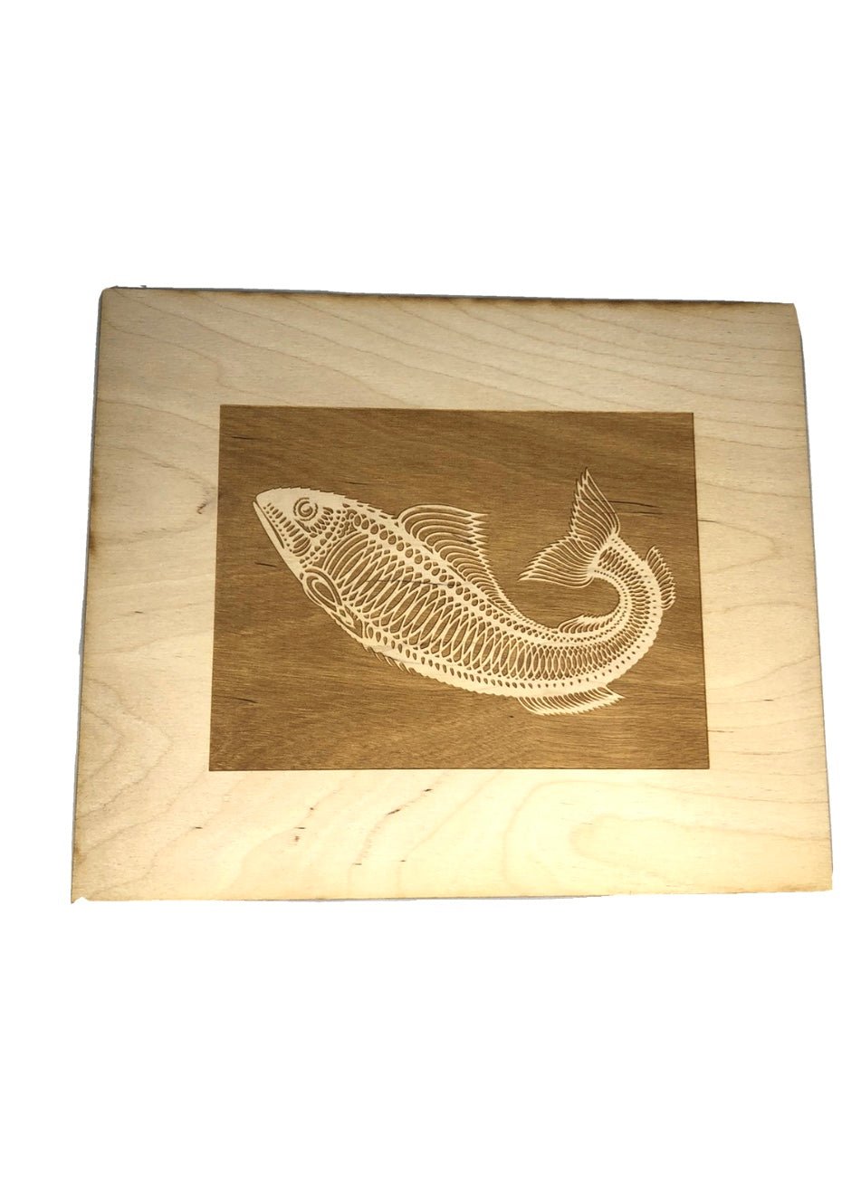 Wood Art Laser Cut Fish Print - Tribal Coast Artwood art