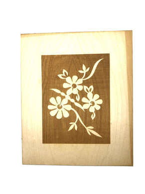 Wood Art Laser Cut Floral Print 3 - Tribal Coast Artwood art